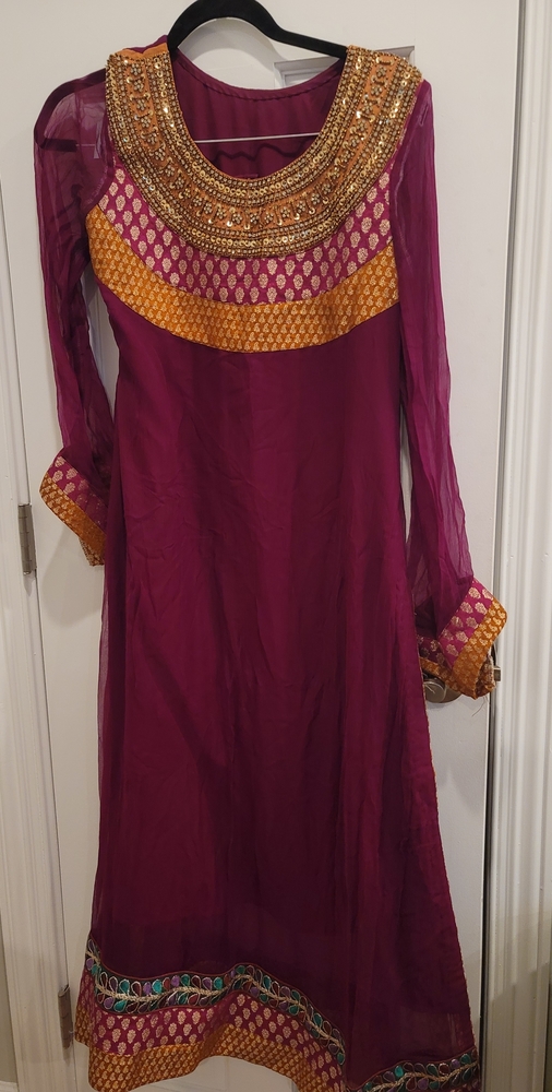 Magenta Long Shirt-pakistani